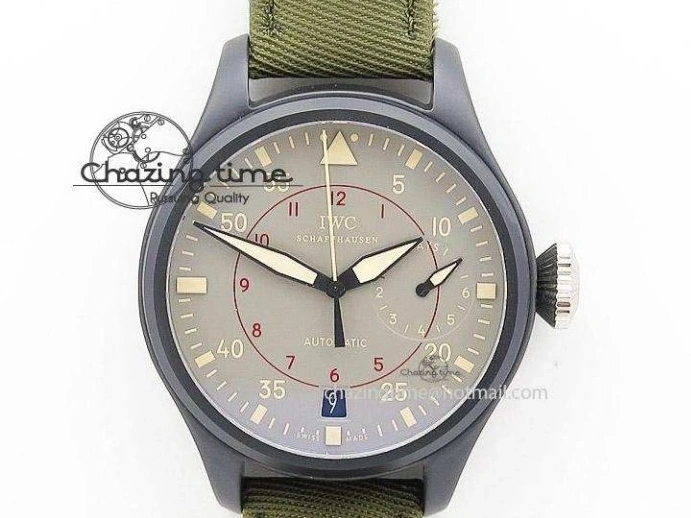 MIROTIME 0219 Timeless Big Pilot Real PR IW500901 ZF 1:1 Best Edition On Black Leather Strap A 7340